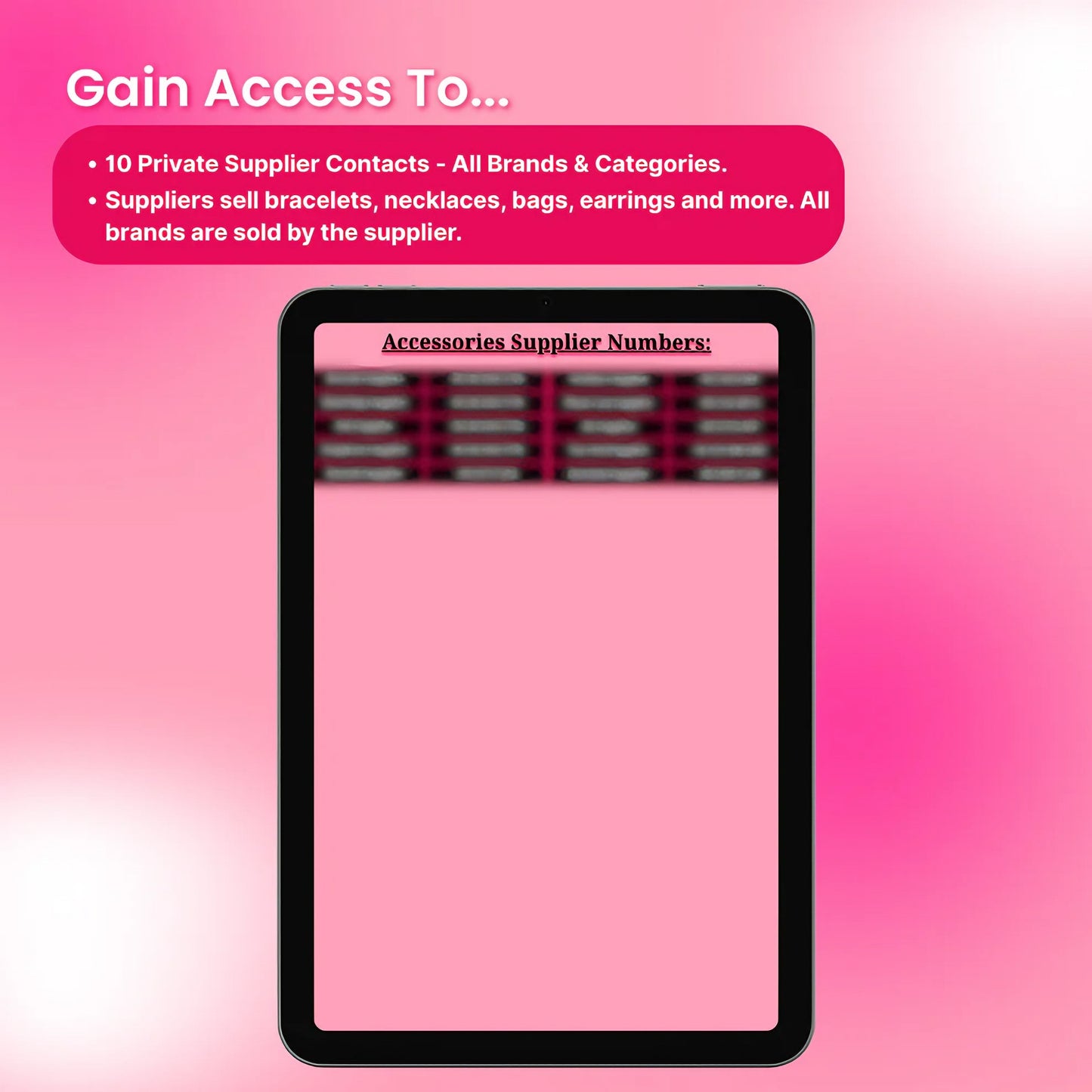 Accessoires Suppliers - The Resell Girl